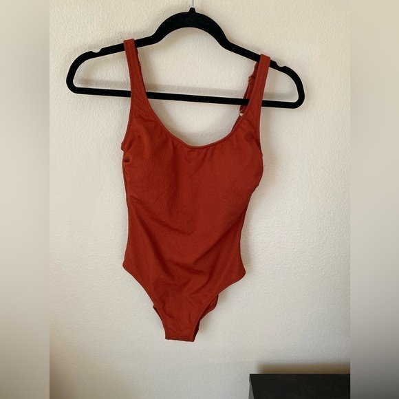 GOTTEX Women’s ELLE ROUND NECK ONE PIECE SWIMSUIT Rust Size 38 - Picture 2 of 7